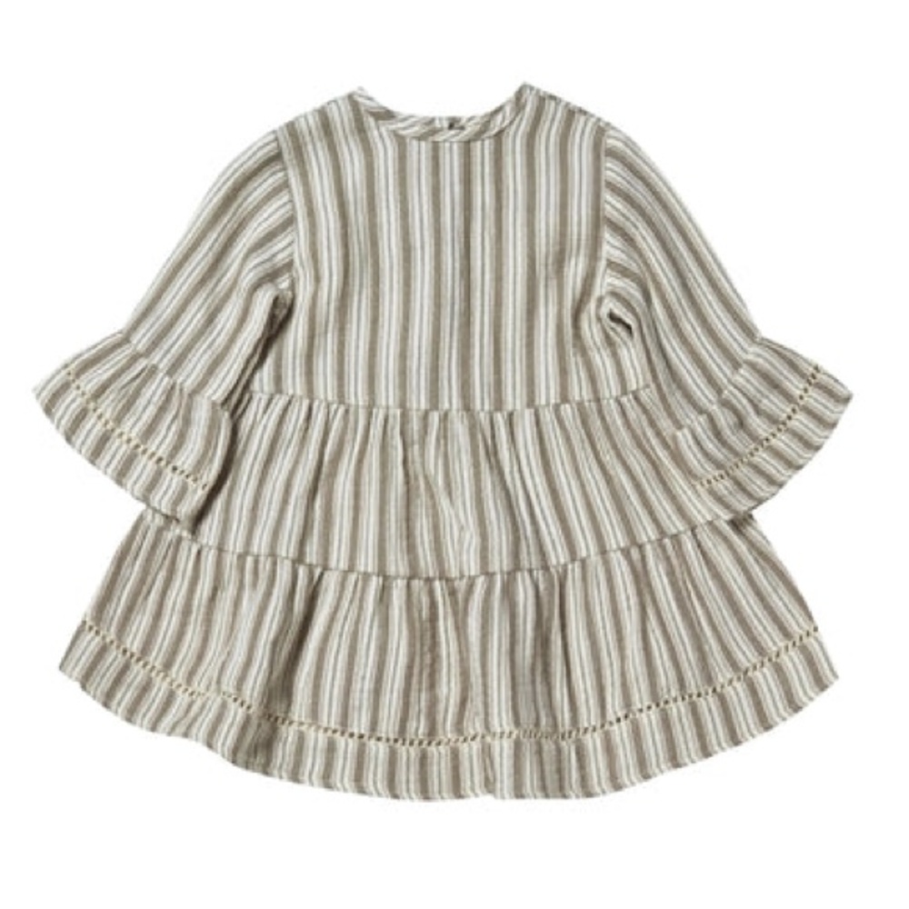 Quincy Mae - Mae Belle Fern stripe - 18-24 Month - Dress and Bloomer Set - BNWT